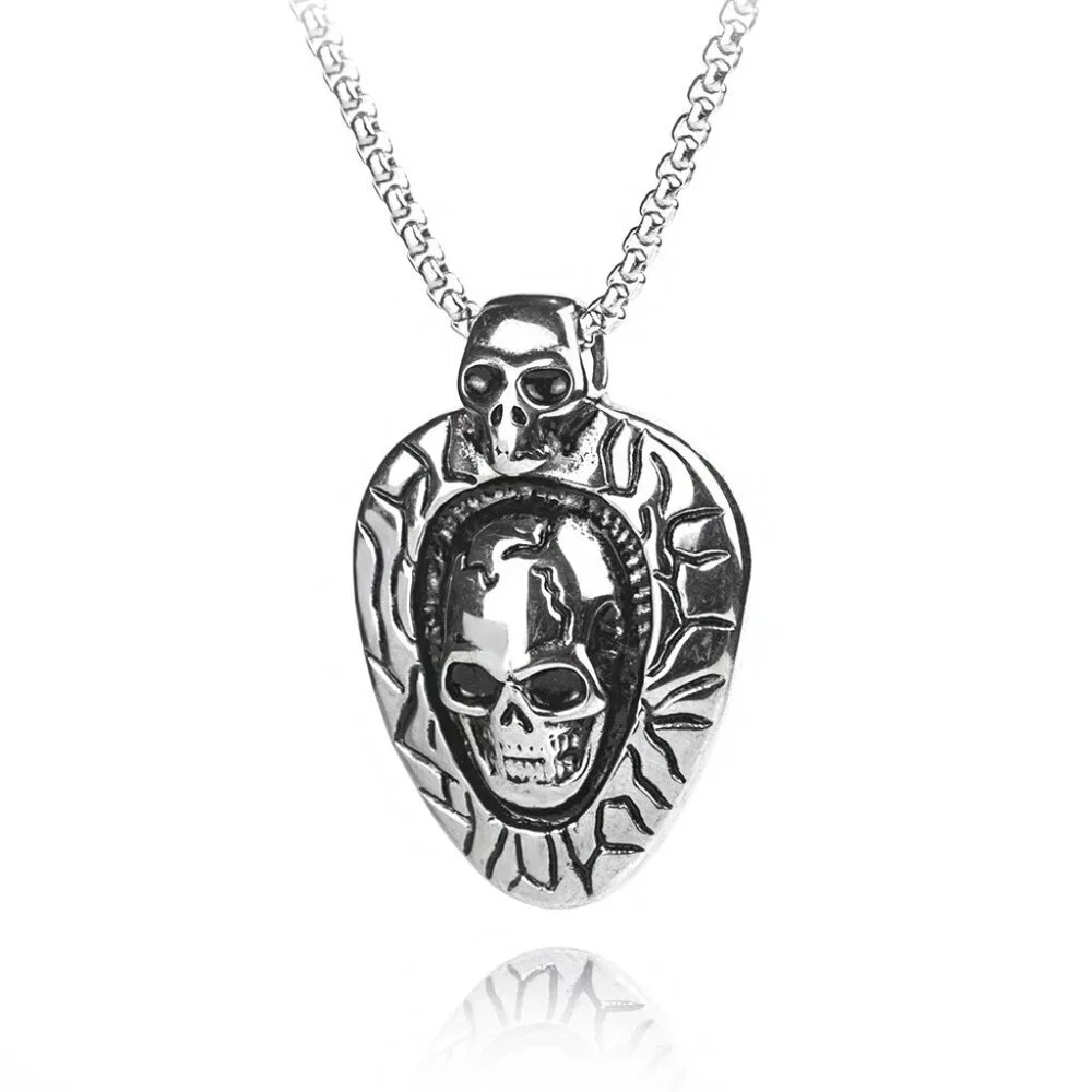 Retro Punk Gothic Skull Necklace for Men, BL55590012